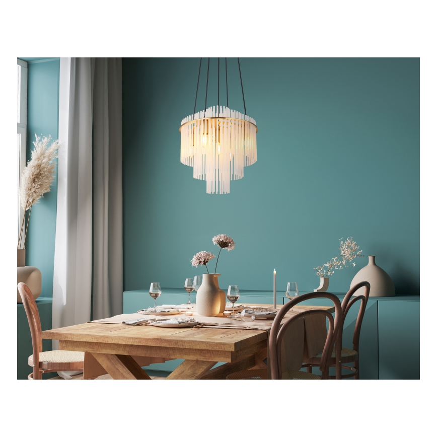 Globo - Żyrandol na lince 5xE14/40W/230V złoty