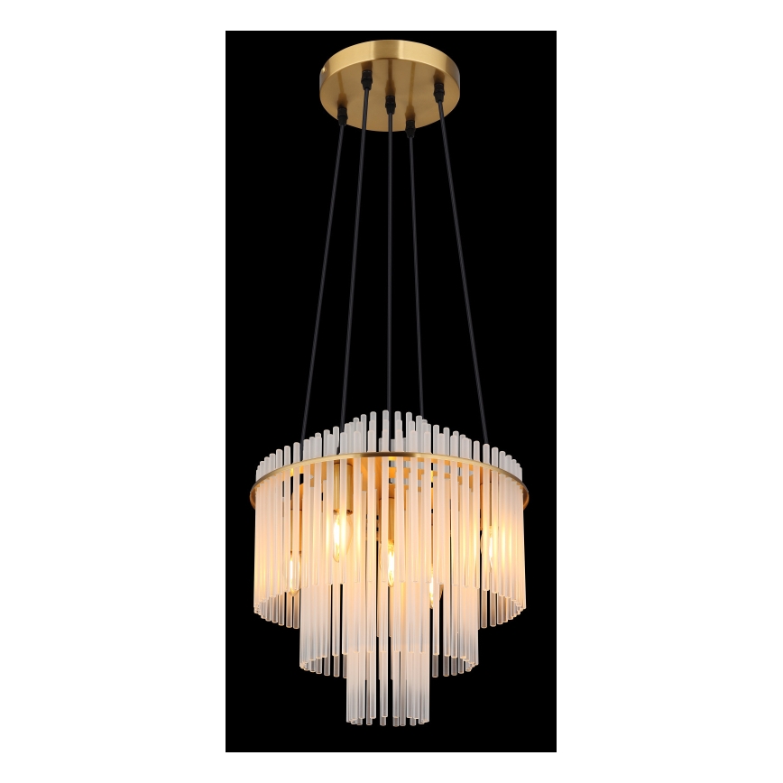 Globo - Żyrandol na lince 5xE14/40W/230V złoty