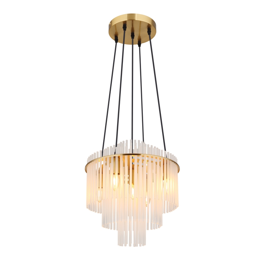 Globo - Żyrandol na lince 5xE14/40W/230V złoty