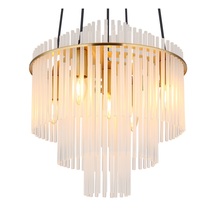 Globo - Żyrandol na lince 5xE14/40W/230V złoty