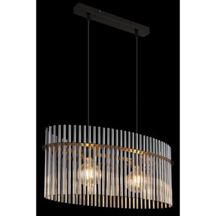 Globo - Żyrandol na lince 2xE27/60W/230V czarny