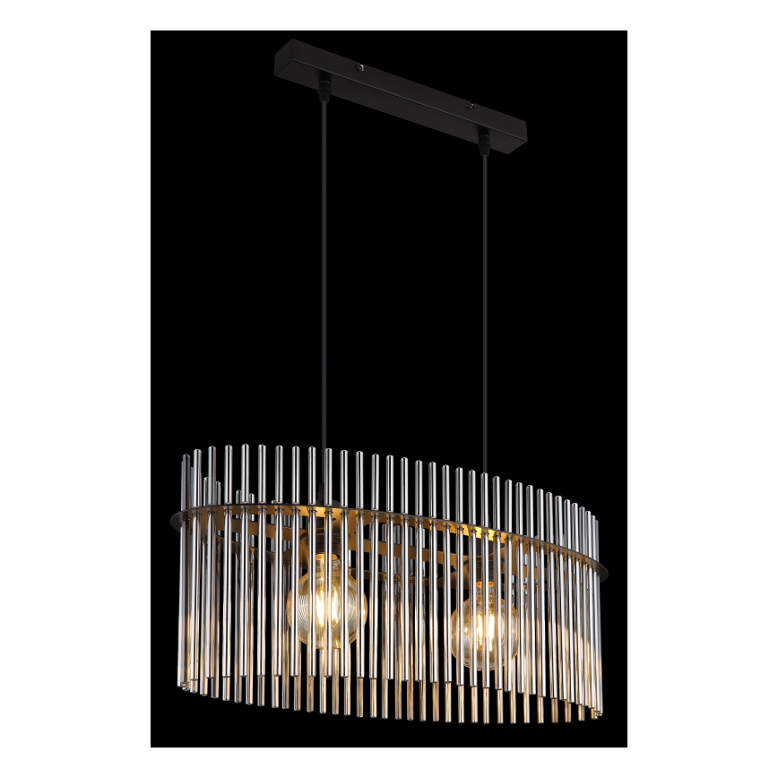 Globo - Żyrandol na lince 2xE27/60W/230V czarny