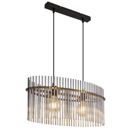 Globo - Żyrandol na lince 2xE27/60W/230V czarny