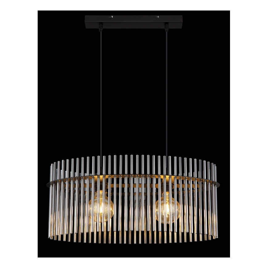 Globo - Żyrandol na lince 2xE27/60W/230V czarny
