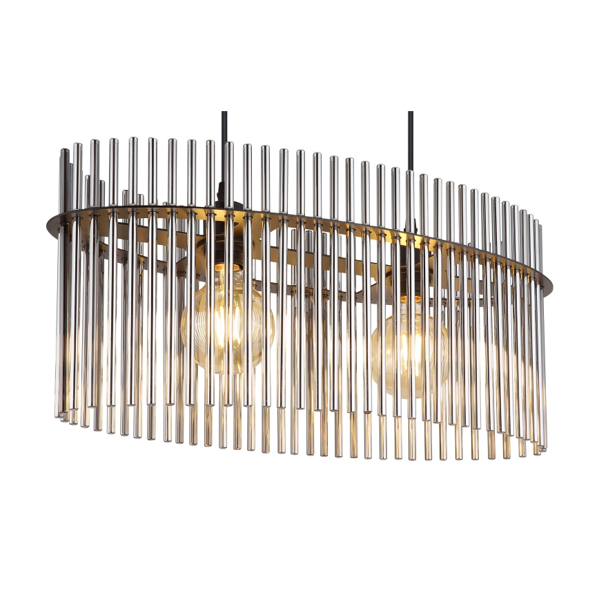 Globo - Żyrandol na lince 2xE27/60W/230V czarny