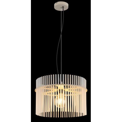 Globo - Lampa wisząca na przewodzie 1xE27/60W/230V Ø 40 cm kremowa