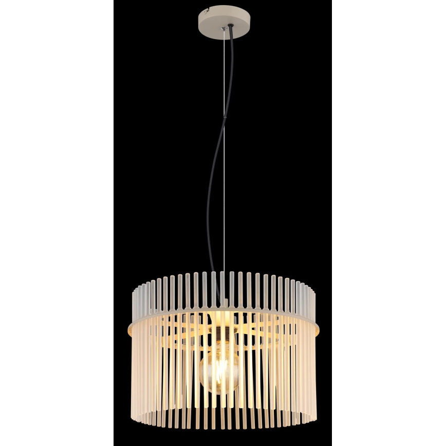 Globo - Lampa wisząca na przewodzie 1xE27/60W/230V Ø 40 cm kremowa