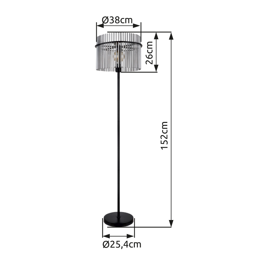 Globo - Lampa podłogowa 1xE27/60W/230V czarny