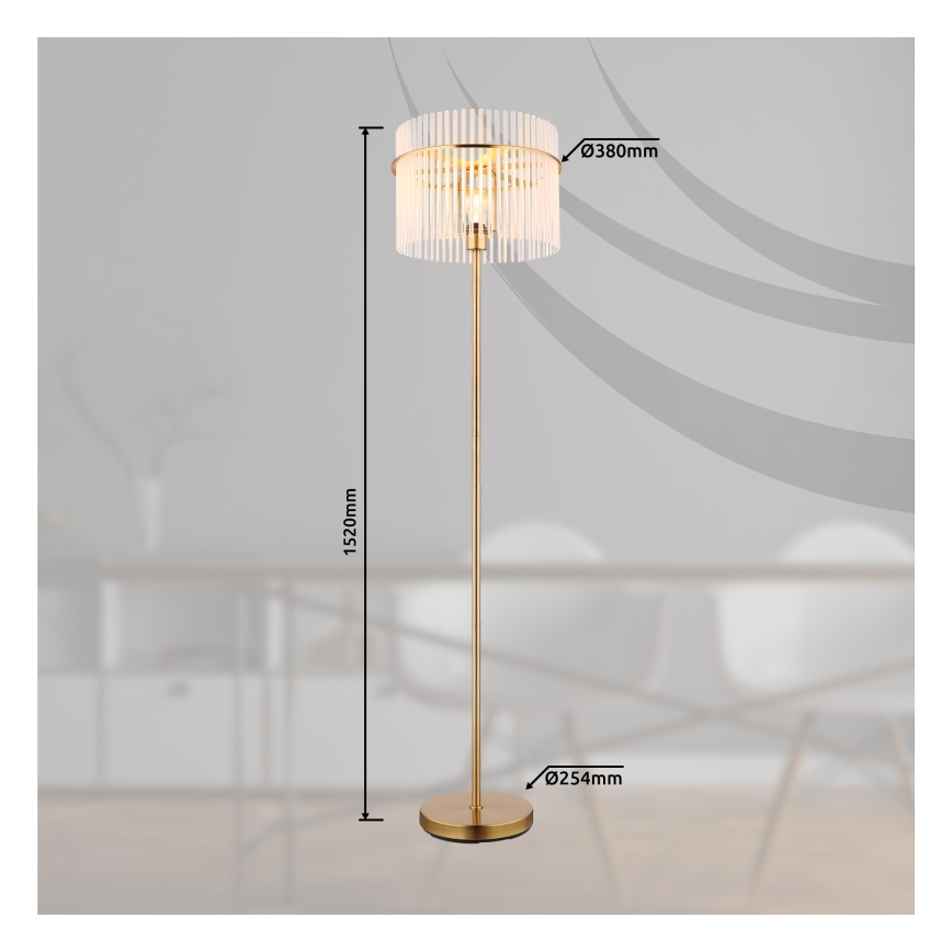 Globo - Lampa podłogowa 1xE27/60W/230V złoty