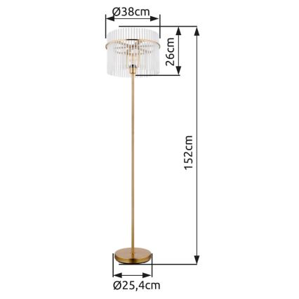 Globo - Lampa podłogowa 1xE27/60W/230V złoty