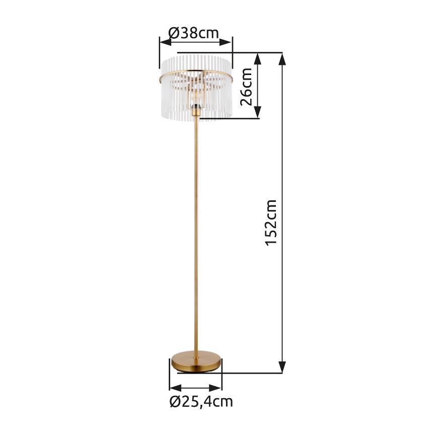 Globo - Lampa podłogowa 1xE27/60W/230V złoty