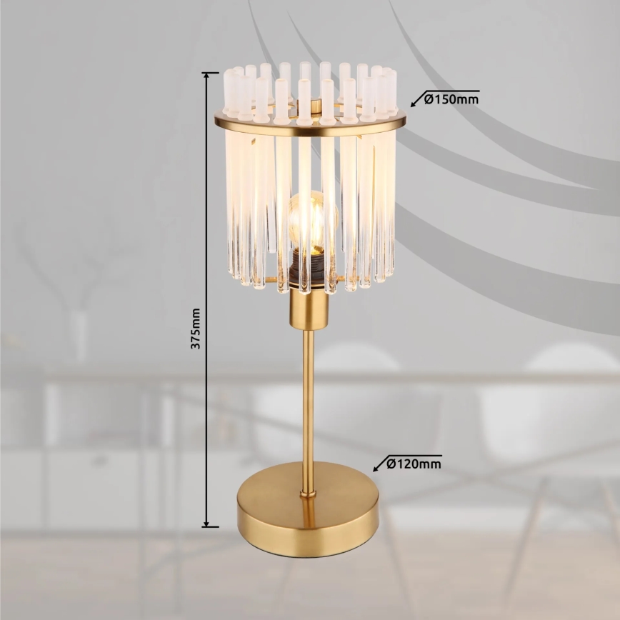 Globo - Lampa stołowa 1xE14/40W/230V śr. 15 cm złota