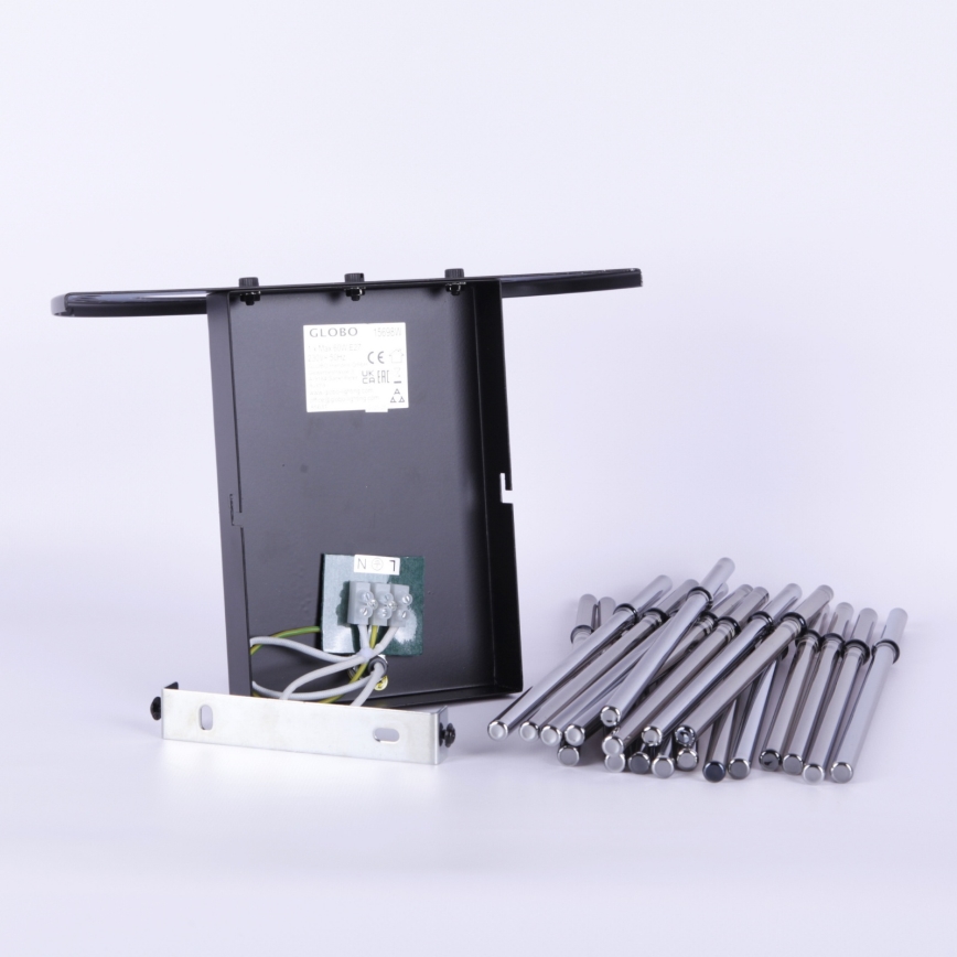 Globo - Kinkiet 1xE27/60W/230V czarny