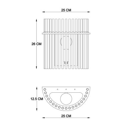 Globo - Kinkiet 1xE27/60W/230V czarny