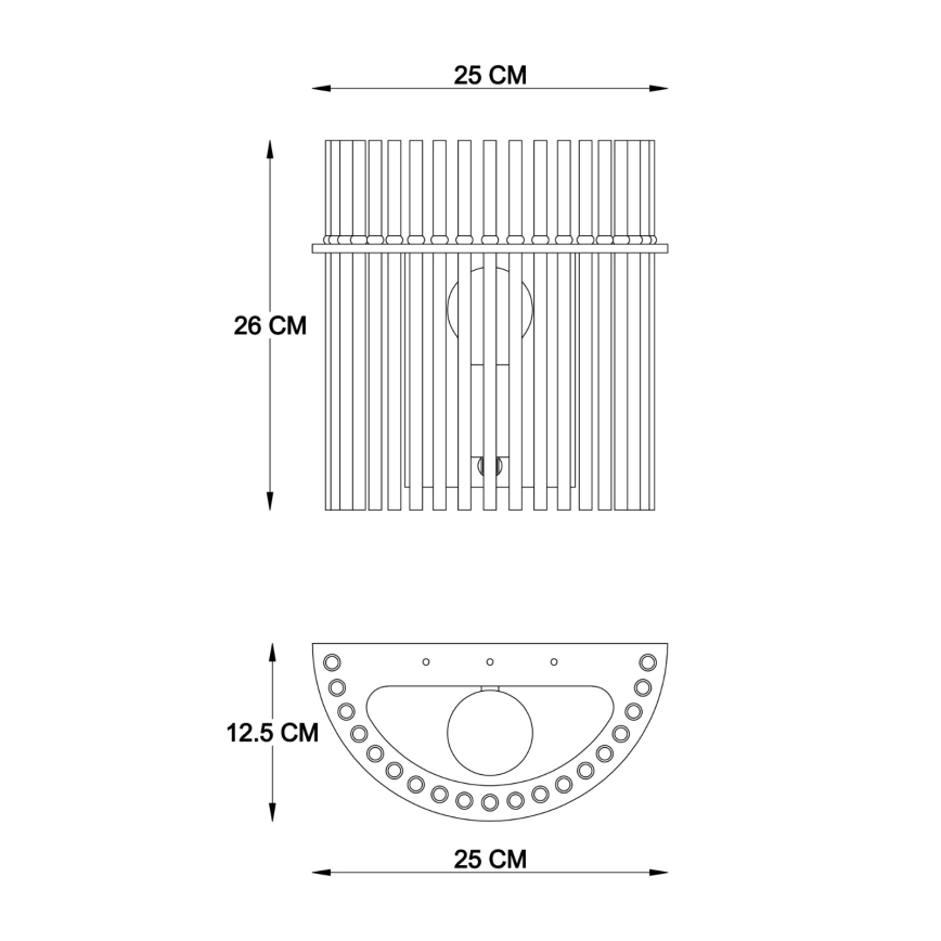 Globo - Kinkiet 1xE27/60W/230V czarny