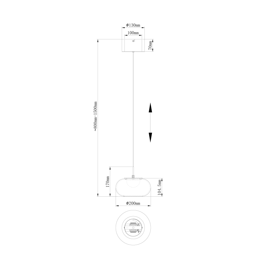 Globo - LED Żyrandol na lince LED/6W/230V biały