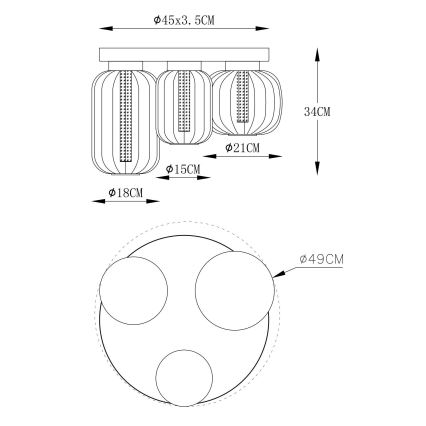 Globo - LED Plafon LED/23W/230V