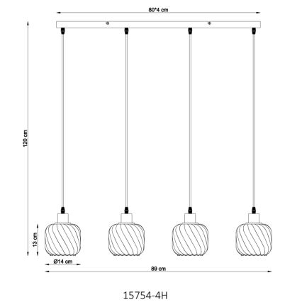 Globo - Żyrandol na lince 4xE27/25W/230V