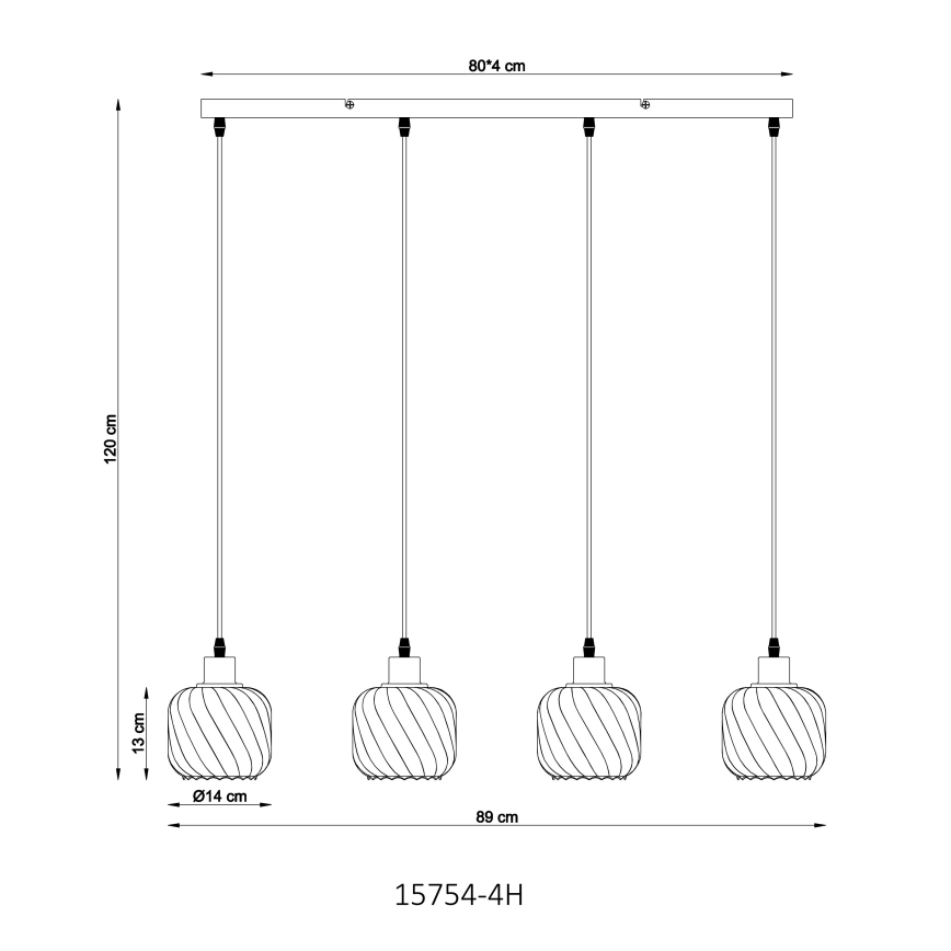 Globo - Żyrandol na lince 4xE27/25W/230V