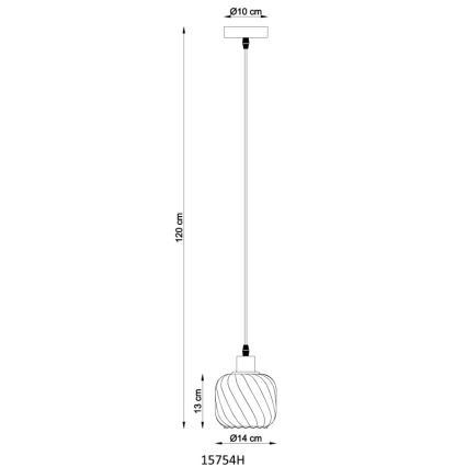 Globo - Żyrandol na lince 1xE27/25W/230V śr. 14 cm