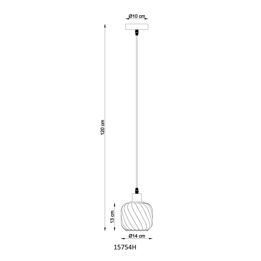 Globo - Żyrandol na lince 1xE27/25W/230V śr. 14 cm