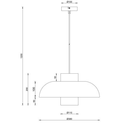 Globo - Lampa wisząca na przewodzie 1xE27/60W/230V