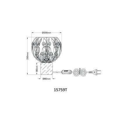 Globo - Lampa stołowa 1xE27/40W/230V