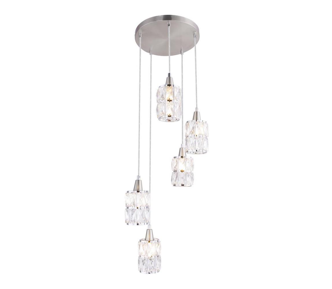Globo 15760-5 - Żyrandol na lince WOLLI 5xE14/40W/230V