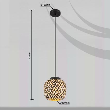 Globo 15766H - Żyrandol na lince COLLY 1xE27/15W/230V śr. 20 cm