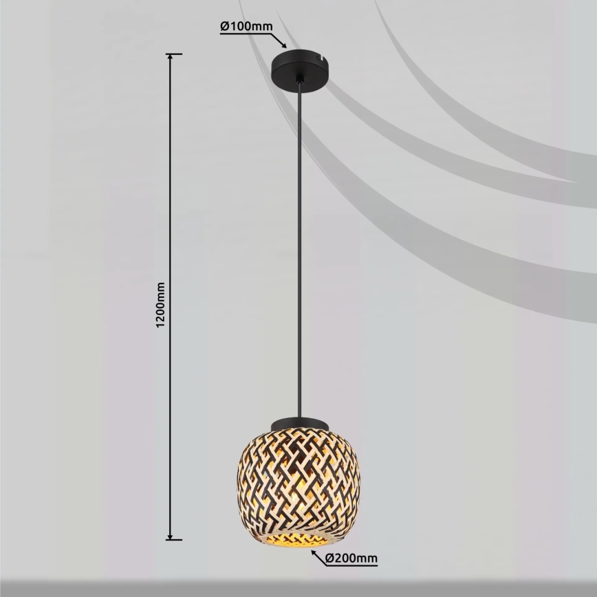 Globo 15766H - Żyrandol na lince COLLY 1xE27/15W/230V śr. 20 cm