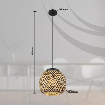 Globo 15766H1 - Żyrandol na lince COLLY 1xE27/15W/230V śr. 30 cm