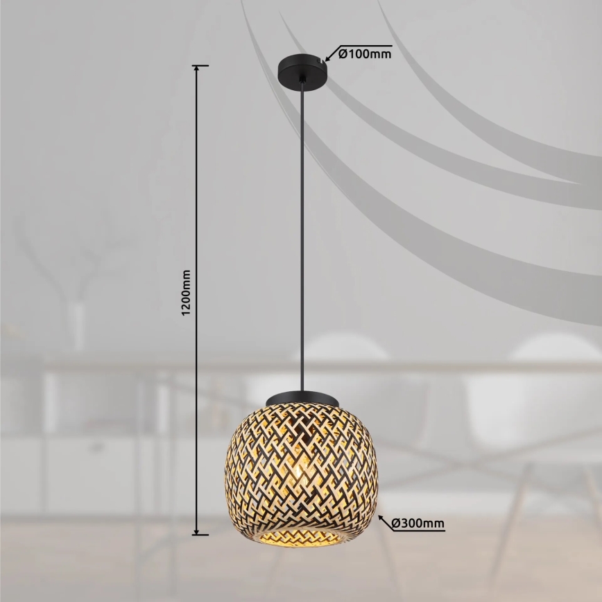 Globo 15766H1 - Żyrandol na lince COLLY 1xE27/15W/230V śr. 30 cm