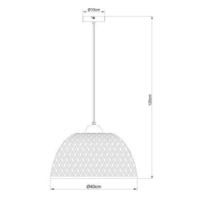 Globo - Żyrandol na lince 1xE27/15W/230V bambus