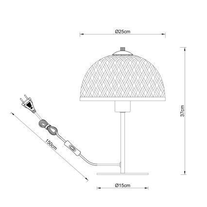 Globo - Lampa stołowa 1xE27/15W/230V bambus