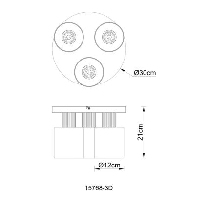 Globo - Przysufitowy żyrandol 3xE27/25W/230V śr. 30 cm