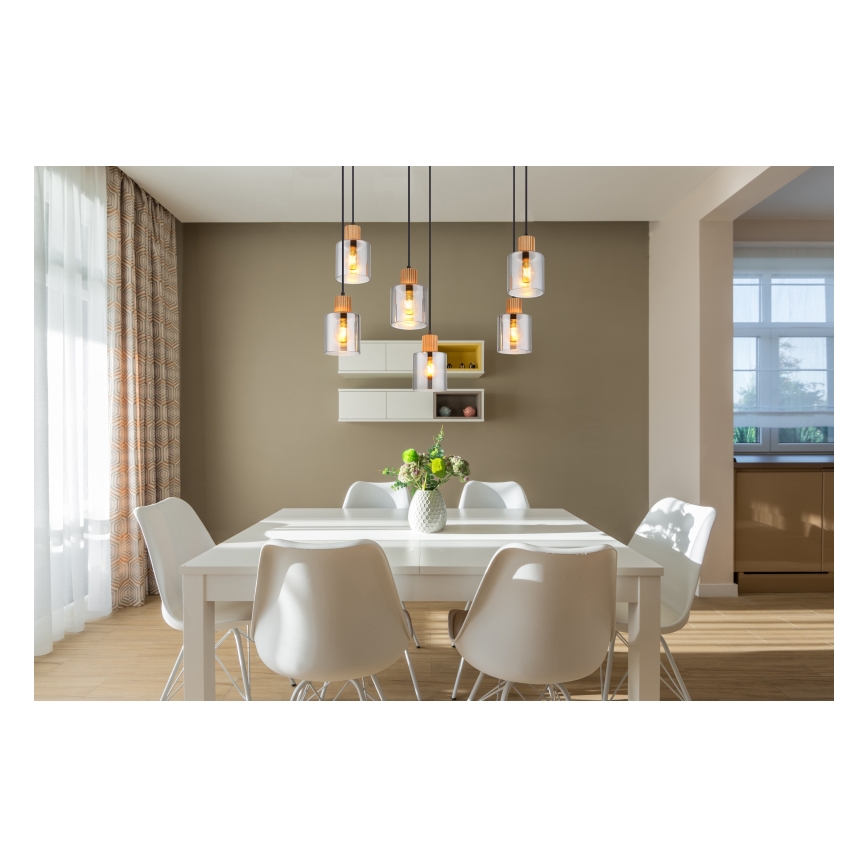 Globo - Żyrandol na lince 6xE27/25W/230V