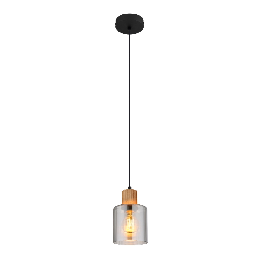 Globo - Żyrandol na lince 1xE27/25W/230V czarny śr. 12 cm