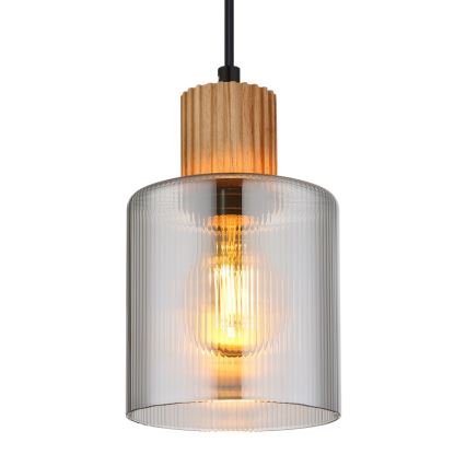 Globo - Żyrandol na lince 1xE27/25W/230V czarny śr. 12 cm