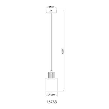 Globo - Żyrandol na lince 1xE27/25W/230V czarny śr. 12 cm