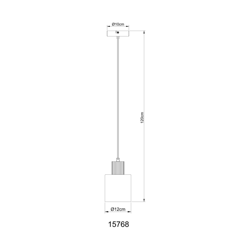 Globo - Żyrandol na lince 1xE27/25W/230V czarny śr. 12 cm