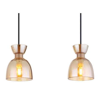 Globo - Żyrandol na lince 3xE14/40W/230V brązowy/dymny