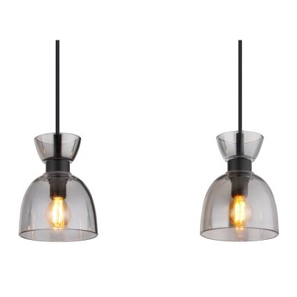 Globo - Żyrandol na lince 3xE14/40W/230V czarny/dymny
