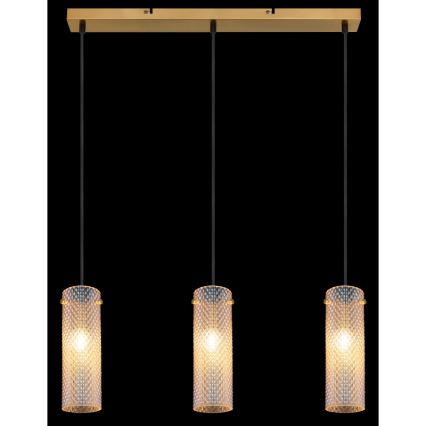 Globo - Żyrandol na lince 3xE14/40W/230V złoty