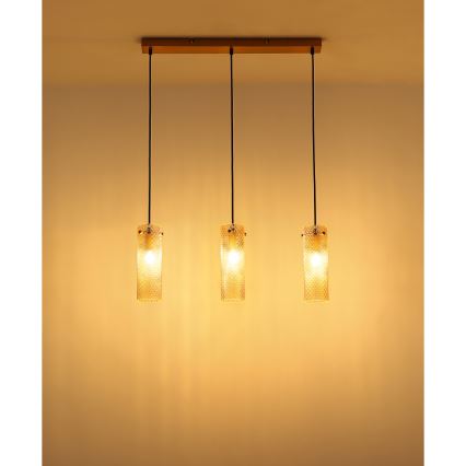Globo - Żyrandol na lince 3xE14/40W/230V złoty