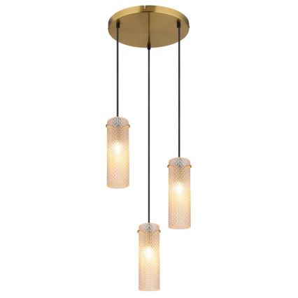 Globo - Żyrandol na lince 3xE14/40W/230V złoty