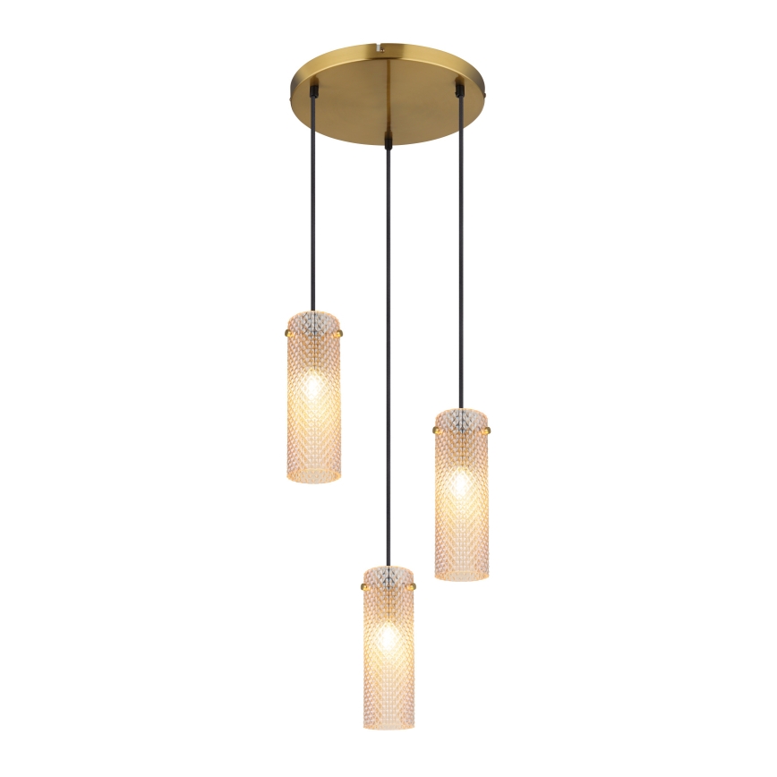 Globo - Żyrandol na lince 3xE14/40W/230V złoty