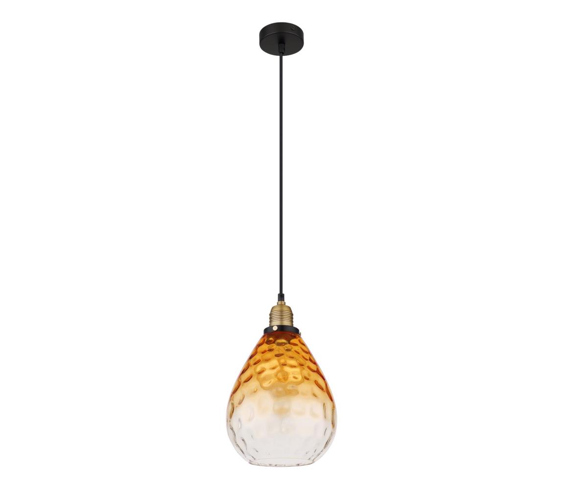 Globo 15786H - Żyrandol na lince SALVY 1xE27/60W/230V śr. 21 cm pomarańczowy