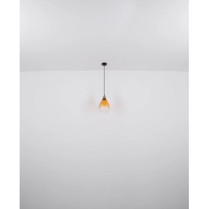Globo - Żyrandol na lince 1xE27/60W/230V śr. 21 cm pomarańczowy