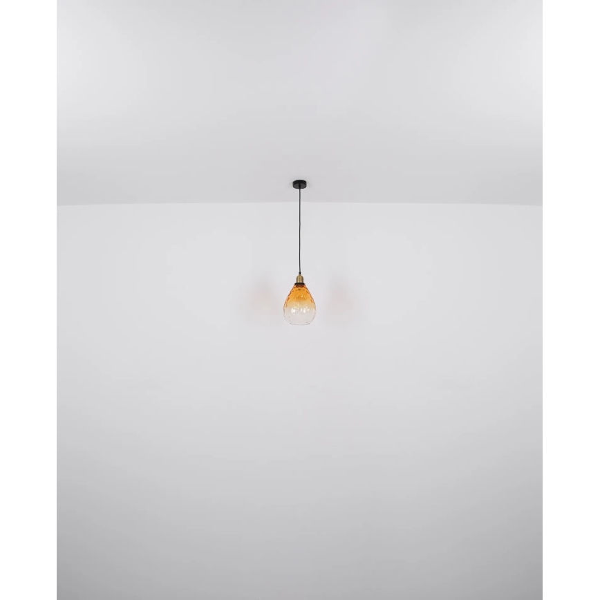 Globo - Żyrandol na lince 1xE27/60W/230V śr. 21 cm pomarańczowy