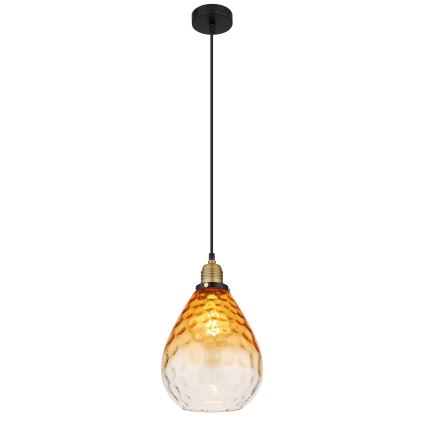 Globo - Żyrandol na lince 1xE27/60W/230V śr. 21 cm pomarańczowy